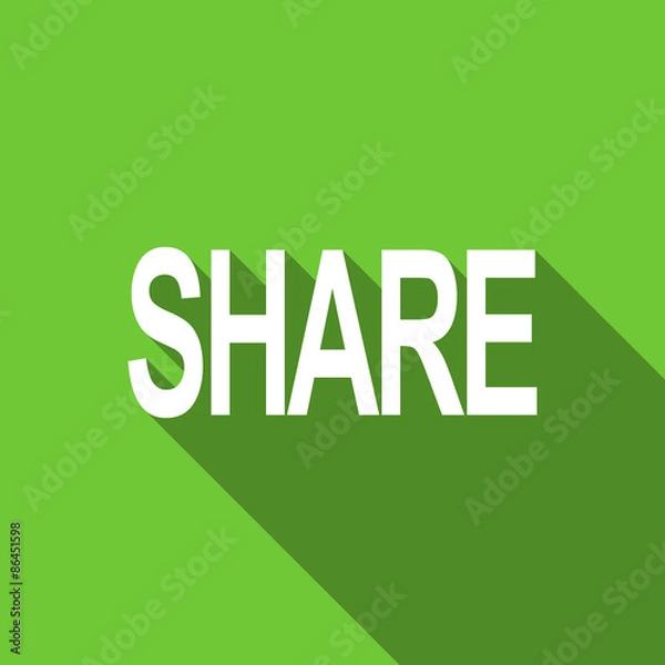 Fototapeta share flat icon