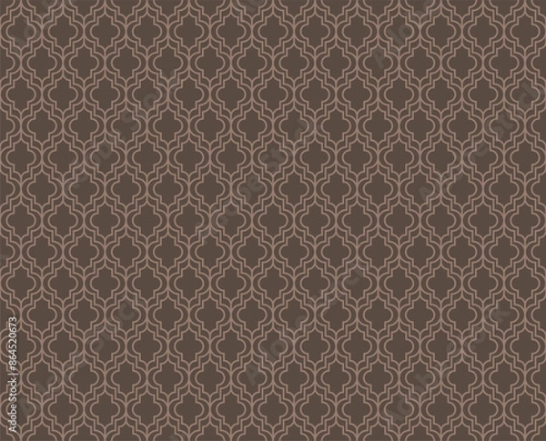 Obraz Seamless brown art deco pattern vector