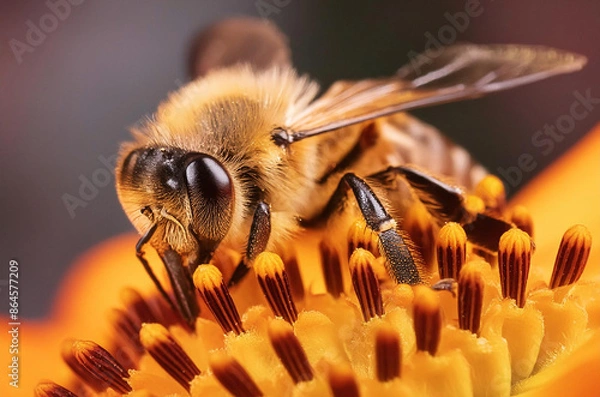 Obraz bee on a flower