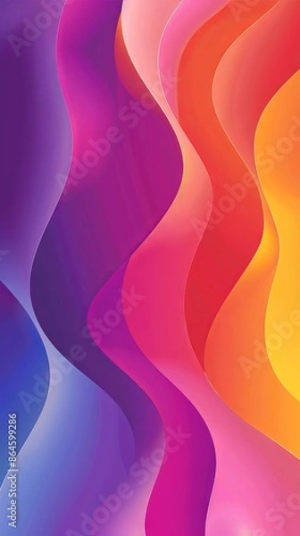 Fototapeta Colorful Vector Background. Gradation Vibrant Color of Delicate Lines
