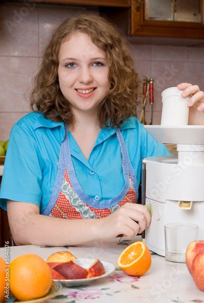 Obraz Girl with blender
