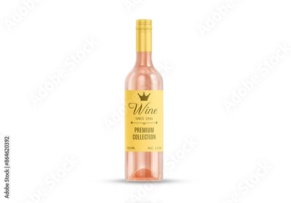 Obraz Rose Wine Bottle Mockup