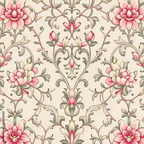 Fototapeta seamless floral pattern