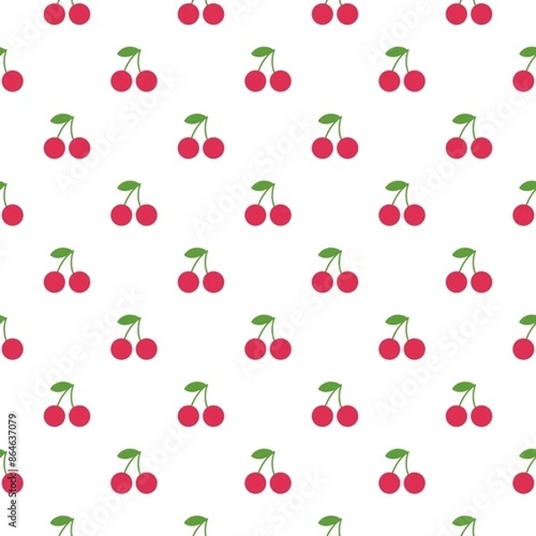 Fototapeta Cherry Seamless Pattern Cherry backgrounds and wallpapers