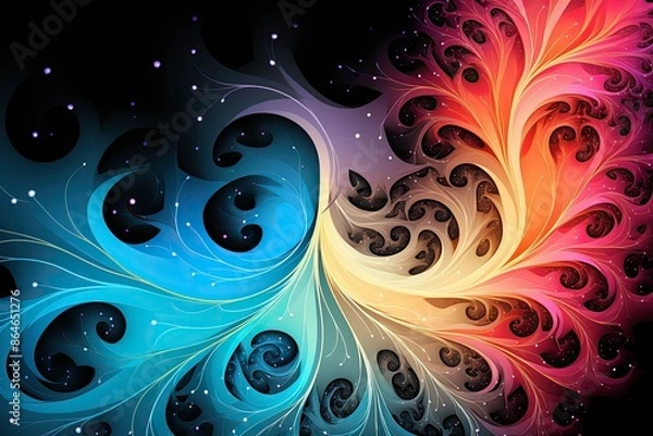 Fototapeta Mandelbrot set fractal and displays it using matplotlib. 