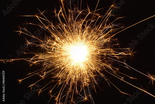 Fototapeta Orange holiday sparkle- fireworks