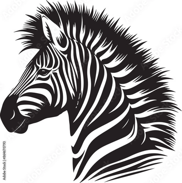 Obraz Zebra Silhouette vector illustration