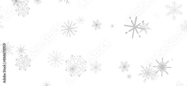 Fototapeta Snowflakes - Christmas Card - Snowflakes Of Paper In Frame