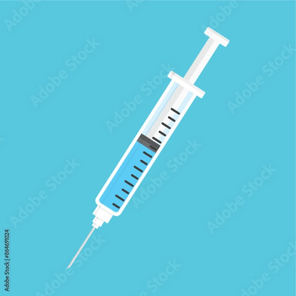 Obraz syringe illustration, vector illustration in flat style	