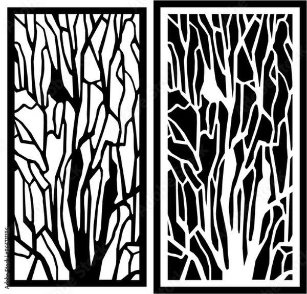 Fototapeta abstract laser cutting pattern for partition
