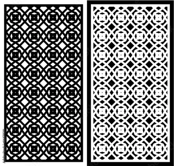 Fototapeta abstract laser cutting pattern for partition
