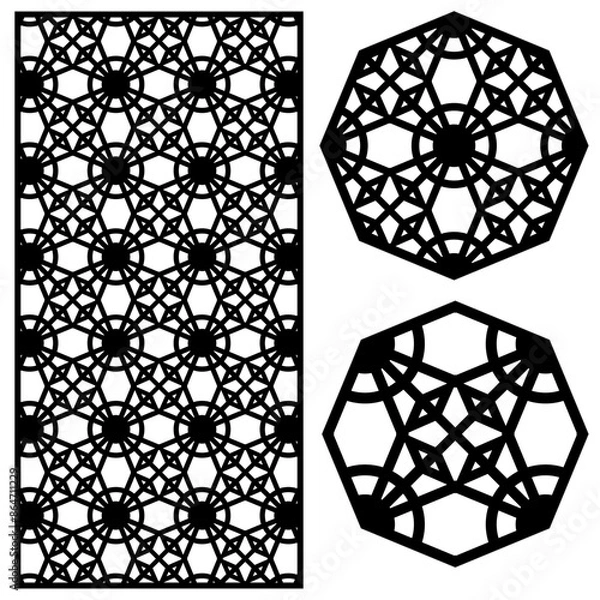 Fototapeta abstract laser cutting pattern for partition
