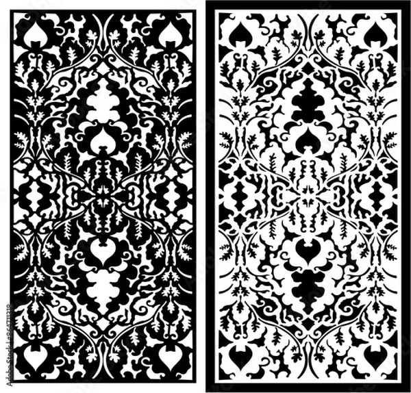 Fototapeta abstract laser cutting pattern for partition
