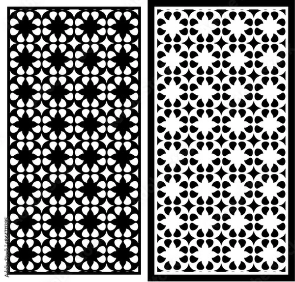 Fototapeta abstract laser cutting pattern for partition
