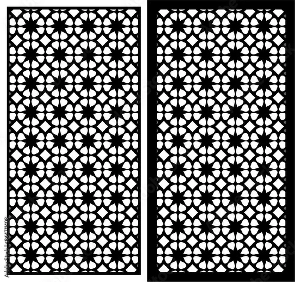 Fototapeta abstract laser cutting pattern for partition
