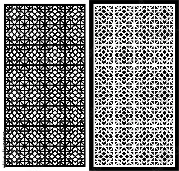 Fototapeta abstract laser cutting pattern for partition
