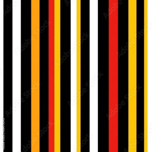 Fototapeta Vivid Contrasting Striped Pattern for Modern Design Inspiration on White Background
