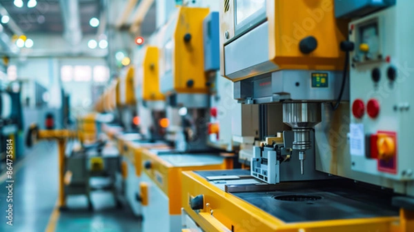 Fototapeta Machining center Located in a high-tech factory.