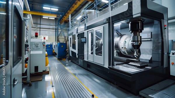 Obraz Machining center Located in a high-tech factory.