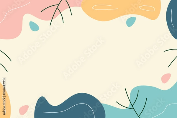 Fototapeta Abstract illustrative flat handraw vector element background template