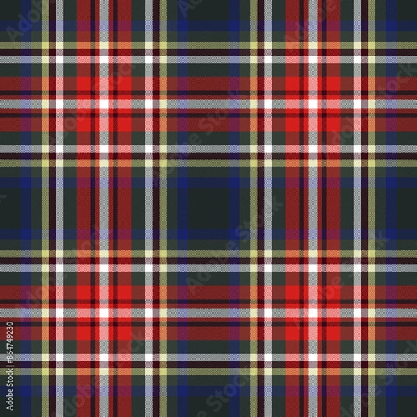 Fototapeta Plaid pattern,Tartan pattern,Check pattern Scottish style of colored lines most perfect design seamless pattern texture for fabric design,EPS 10