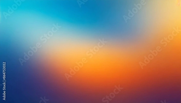 Fototapeta abstract blur orange and blue gradient background with soft transitions and vibrant hues, evoking a sense of warmth, tranquility, and creativity. Ideal for modern, artistic, and minimalist designs