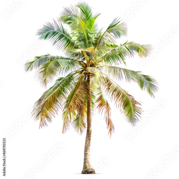Fototapeta tree of coconut isolated on white background