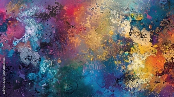 Fototapeta Abstract interpretations of colorful dynamic textures in the Voice of Colors collection reflecting innovation creativity and artistic expression