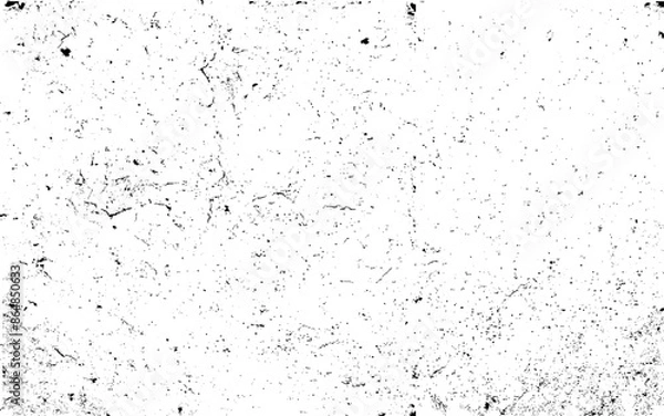 Fototapeta Vector grunge overlay texture. Black and white background. Abstract monochrome image includes a faded effect in dark tones. Grunge dust image. Vector design.