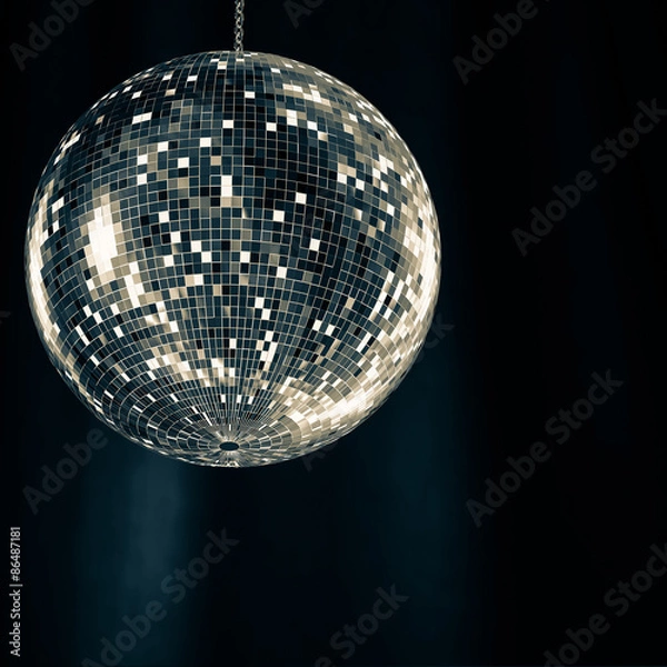 Obraz Mirror Ball Classic in the background 3d rendering.