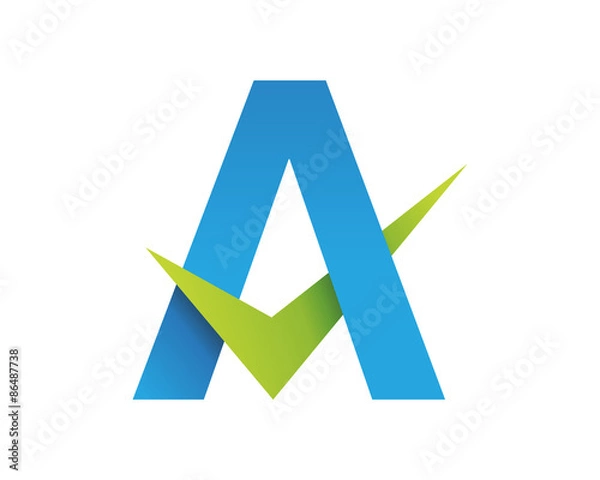 Obraz letter A check logo