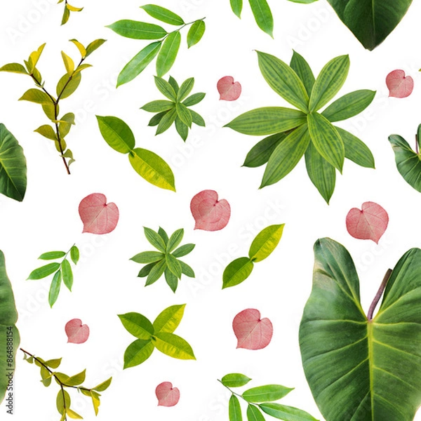 Fototapeta Seamless Pattern - leaves seamless pattern  background
