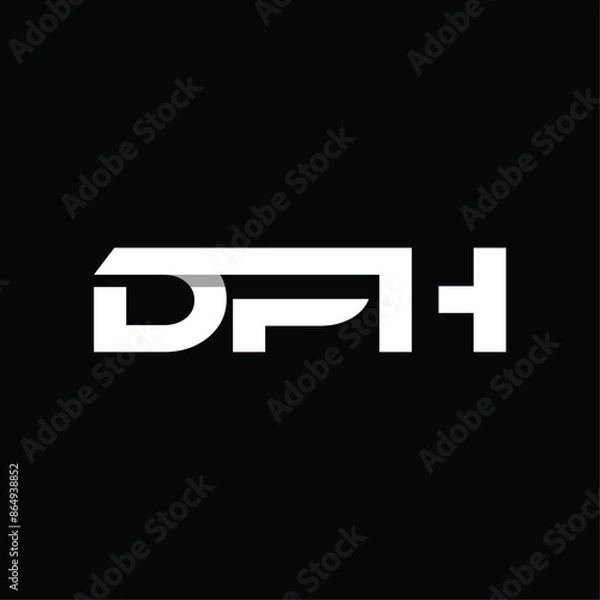 Obraz Monogram Geometric Initial DPH Simple Business Creative Design Logo