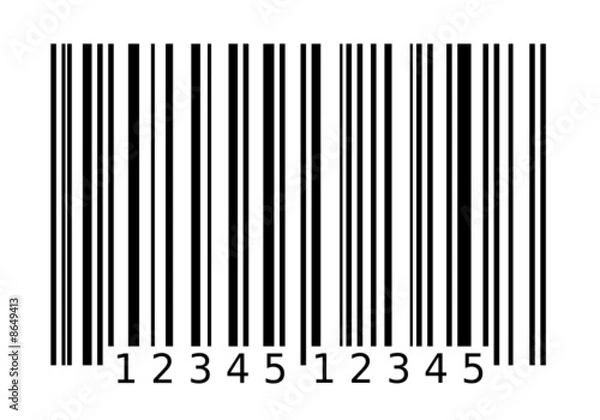 Fototapeta Vector Grafic Barcode 12345