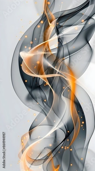 Fototapeta Mesmerizing Modern Abstract Digital Art Wallpaper with Vibrant Fluid Waves and Curves