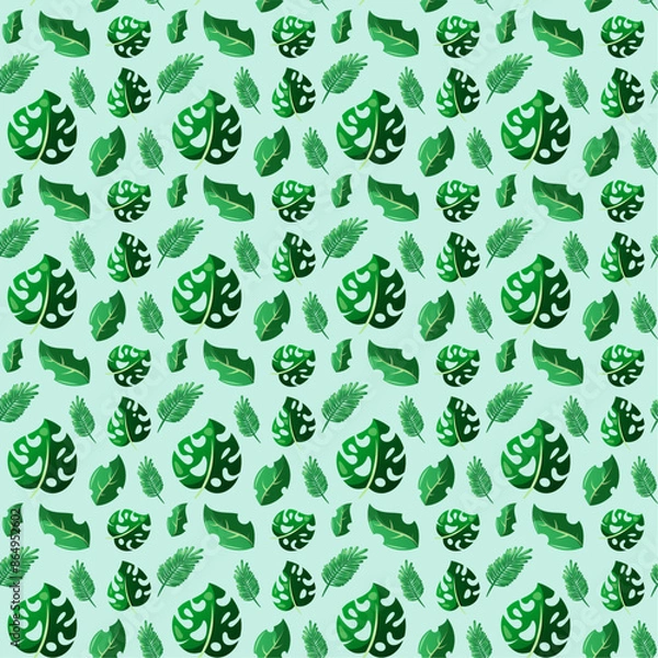 Obraz vector summer leaf pattern background