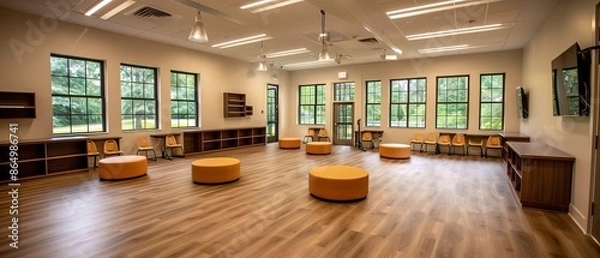 Fototapeta Innovative STEM Classroom Robotics Math Games Science Projects