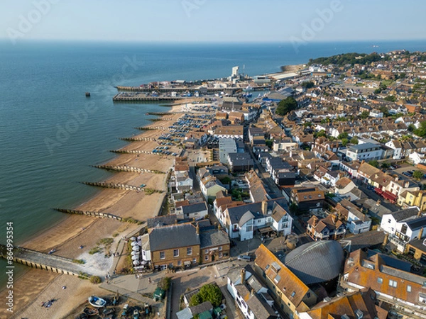 Obraz Whitstable aerial view during sunset