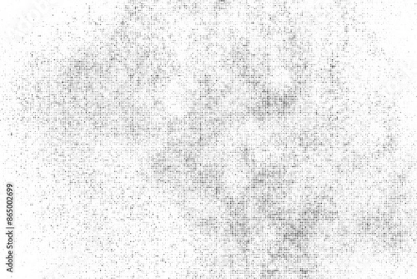 Fototapeta Black grunge texture on white background. Abstract wall pattern. Old paper backdrop. Gray futuristic wallpaper. Vector Illustration, EPS 10.