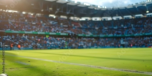 Obraz Packed stadium during a game. Concept Sports Fans, Excitement, Crowded Arenas, Live Game Experience, Team Spirit