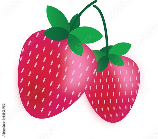 Obraz strawberry isolated on white background