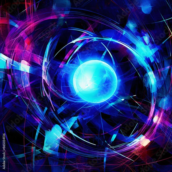 Obraz Bright Nebula with a Blue Core