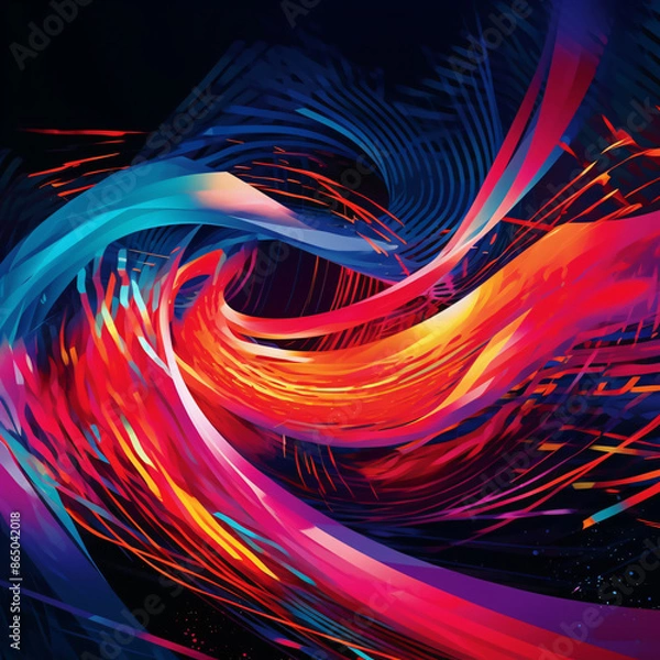Obraz Colorful Abstract Wave Artwork