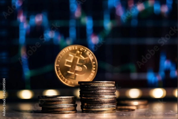 Obraz  Percentage increase in interest rates and dividends. Return on stocks and mutual funds, Long-term Investments for retirement design. 