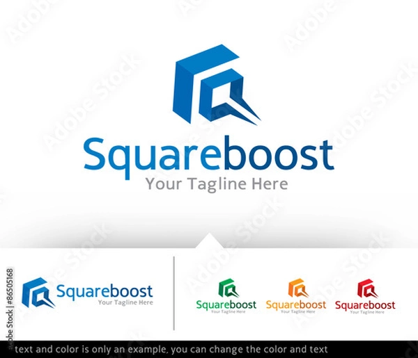 Obraz Square Boost Logo Design Template Vector