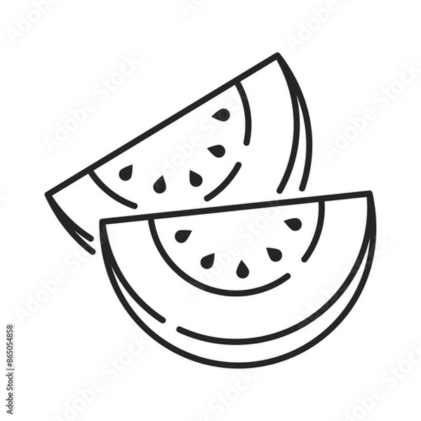 Fototapeta Travel Related Vector Line Icon. Contains such Icons as Luggage, Passport, Sunglasses and more. Summer vacation elements line icon