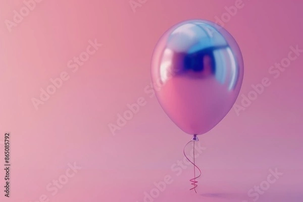 Obraz Plastic balloon mockup floating in the sky