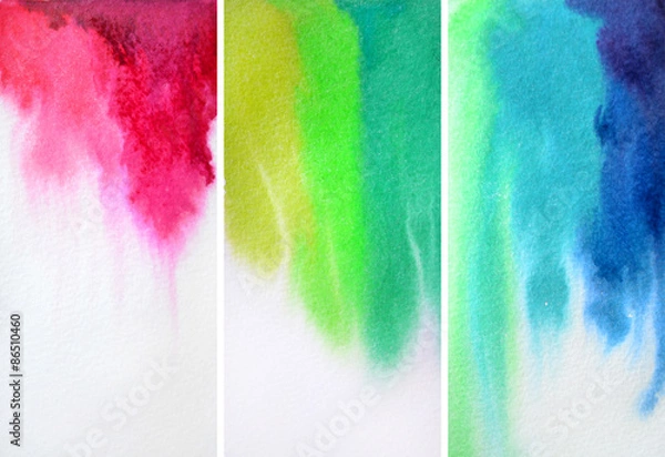 Fototapeta Две абстрактные акварельные формы