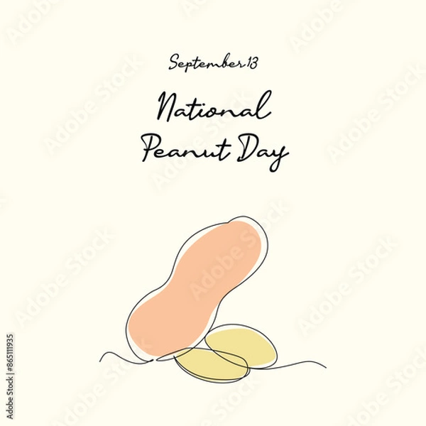 Fototapeta line art of National Peanut Day good for National Peanut Day celebrate. line art.