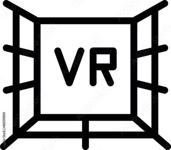 Fototapeta Virtual reality room is providing an immersive experience